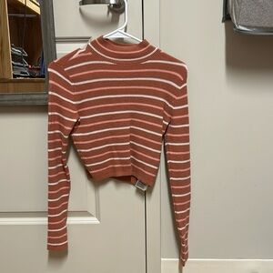 RVCA Long Sleeve Turtleneck Cropped Shirt Size XS